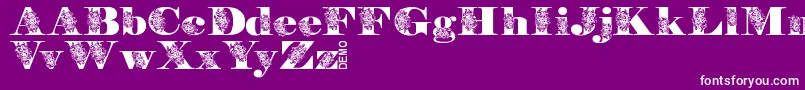 FloryannaDemo Font – White Fonts on Purple Background