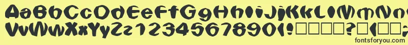 Bulge Font – Black Fonts on Yellow Background