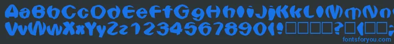 Bulge Font – Blue Fonts on Black Background