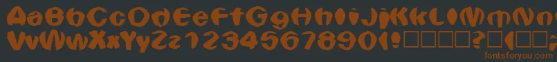 Bulge-fontti – ruskeat fontit mustalla taustalla