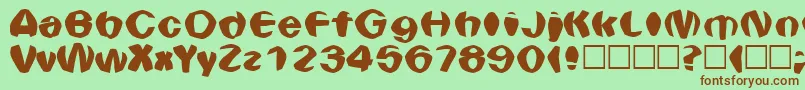Bulge Font – Brown Fonts on Green Background