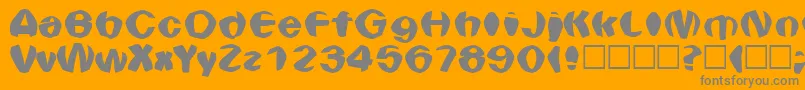 Bulge Font – Gray Fonts on Orange Background