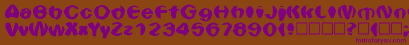 Bulge Font – Purple Fonts on Brown Background