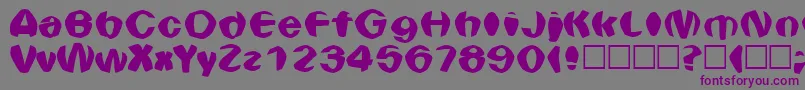 Bulge Font – Purple Fonts on Gray Background
