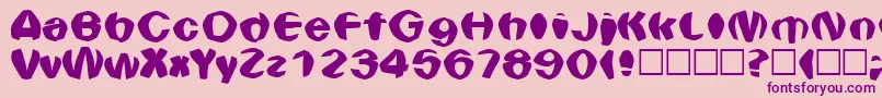 Bulge Font – Purple Fonts on Pink Background