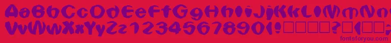 Bulge Font – Purple Fonts on Red Background