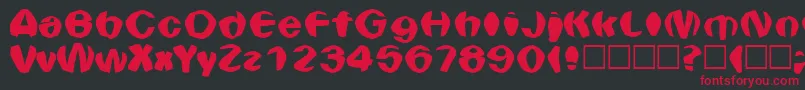 Bulge Font – Red Fonts on Black Background