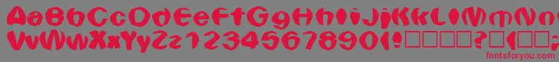 Bulge Font – Red Fonts on Gray Background