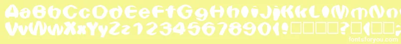 Bulge Font – White Fonts on Yellow Background