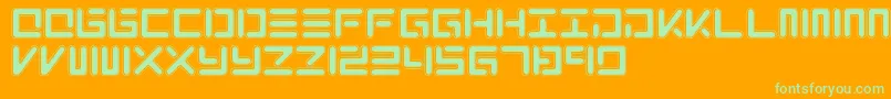 XoloNeo Font – Green Fonts on Orange Background