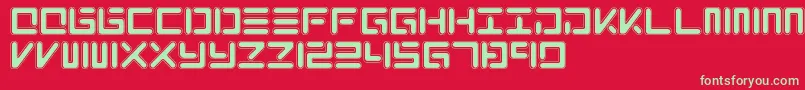 XoloNeo Font – Green Fonts on Red Background