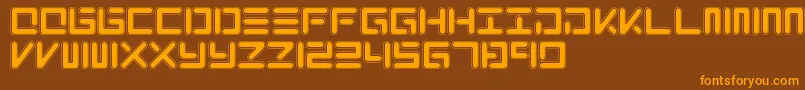 XoloNeo Font – Orange Fonts on Brown Background