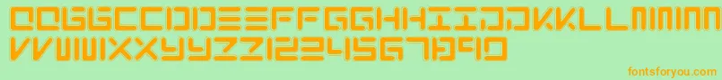 XoloNeo Font – Orange Fonts on Green Background