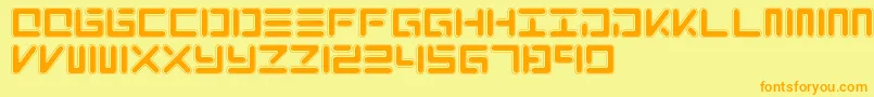 XoloNeo Font – Orange Fonts on Yellow Background