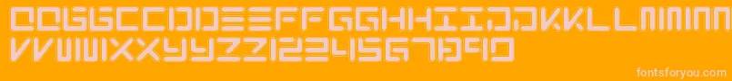 XoloNeo Font – Pink Fonts on Orange Background