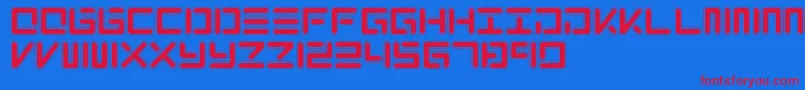Шрифт XoloNeo – красные шрифты на синем фоне