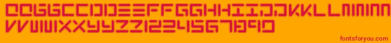 Weitere Informationen zur XoloNeo-Schriftart XoloNeo-Schriftart – Rote Schriften auf orangefarbenem Hintergrund