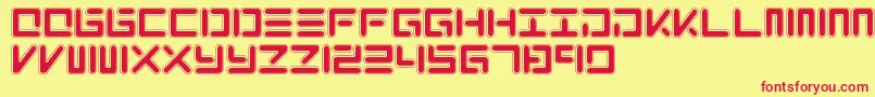 XoloNeo Font – Red Fonts on Yellow Background