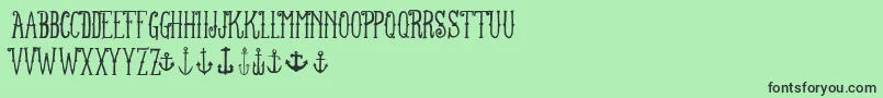 FtanchoryardRegular Font – Black Fonts on Green Background