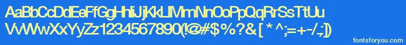 フォントFirsthome34Bold – 黄色の文字、青い背景