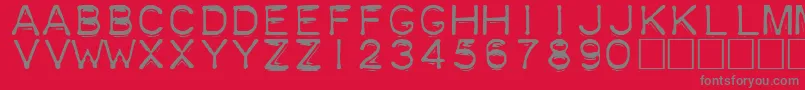 Plastique Font – Gray Fonts on Red Background