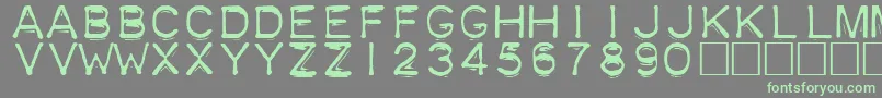 Plastique Font – Green Fonts on Gray Background