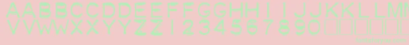 Plastique Font – Green Fonts on Pink Background