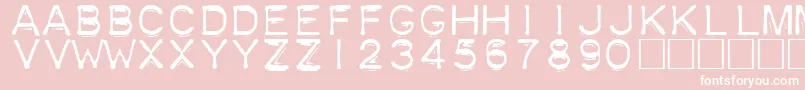 Plastique Font – White Fonts on Pink Background