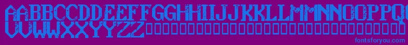 KonquerRegular Font – Blue Fonts on Purple Background