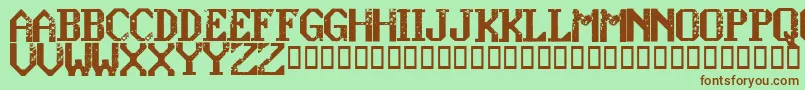 KonquerRegular Font – Brown Fonts on Green Background