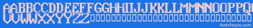 KonquerRegular Font – Pink Fonts on Blue Background