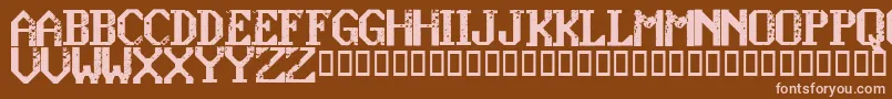 KonquerRegular Font – Pink Fonts on Brown Background