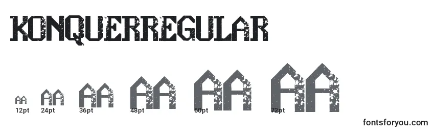 KonquerRegular Font Sizes