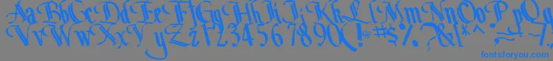 More about BottomRegularTtstd Font BottomRegularTtstd Font – Blue Fonts on Gray Background
