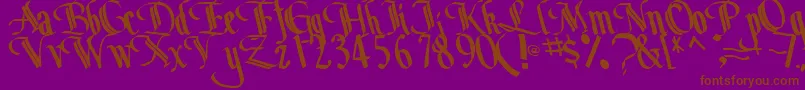 BottomRegularTtstd Font – Brown Fonts on Purple Background