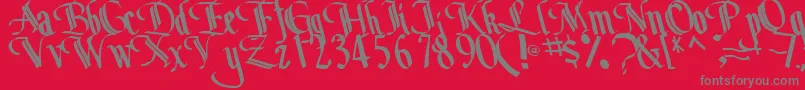 BottomRegularTtstd Font – Gray Fonts on Red Background