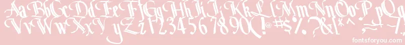 fuente BottomRegularTtstd – Fuentes Blancas Sobre Fondo Rosa