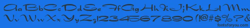 DraconianRegular Font – Black Fonts on Blue Background