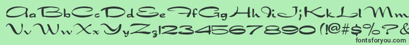 DraconianRegular Font – Black Fonts on Green Background