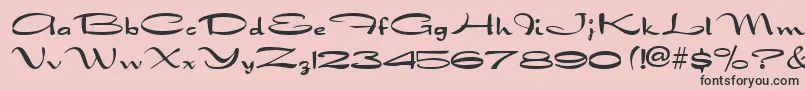 DraconianRegular Font – Black Fonts on Pink Background