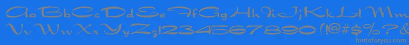 DraconianRegular Font – Gray Fonts on Blue Background