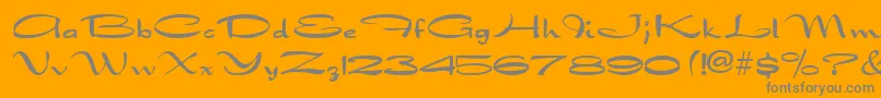 DraconianRegular Font – Gray Fonts on Orange Background