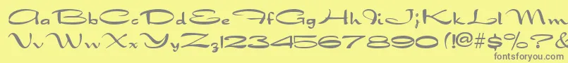 DraconianRegular Font – Gray Fonts on Yellow Background