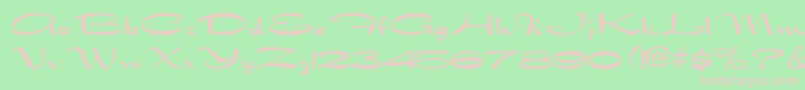 DraconianRegular Font – Pink Fonts on Green Background