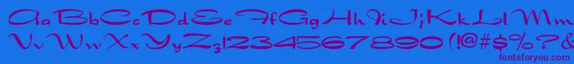 DraconianRegular Font – Purple Fonts on Blue Background