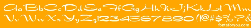 DraconianRegular Font – White Fonts on Orange Background