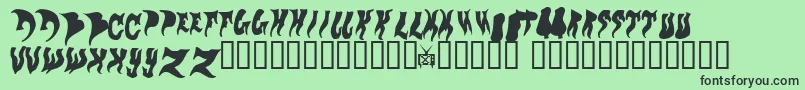Evol Font – Black Fonts on Green Background