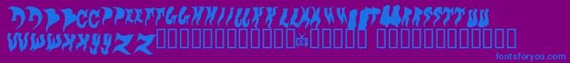 Evol Font – Blue Fonts on Purple Background