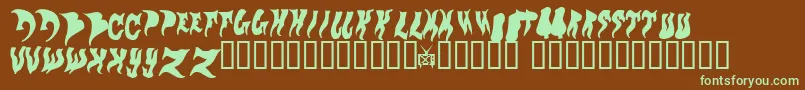 Evol Font – Green Fonts on Brown Background