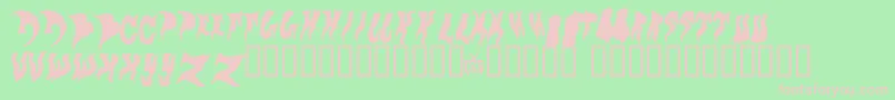 Evol Font – Pink Fonts on Green Background